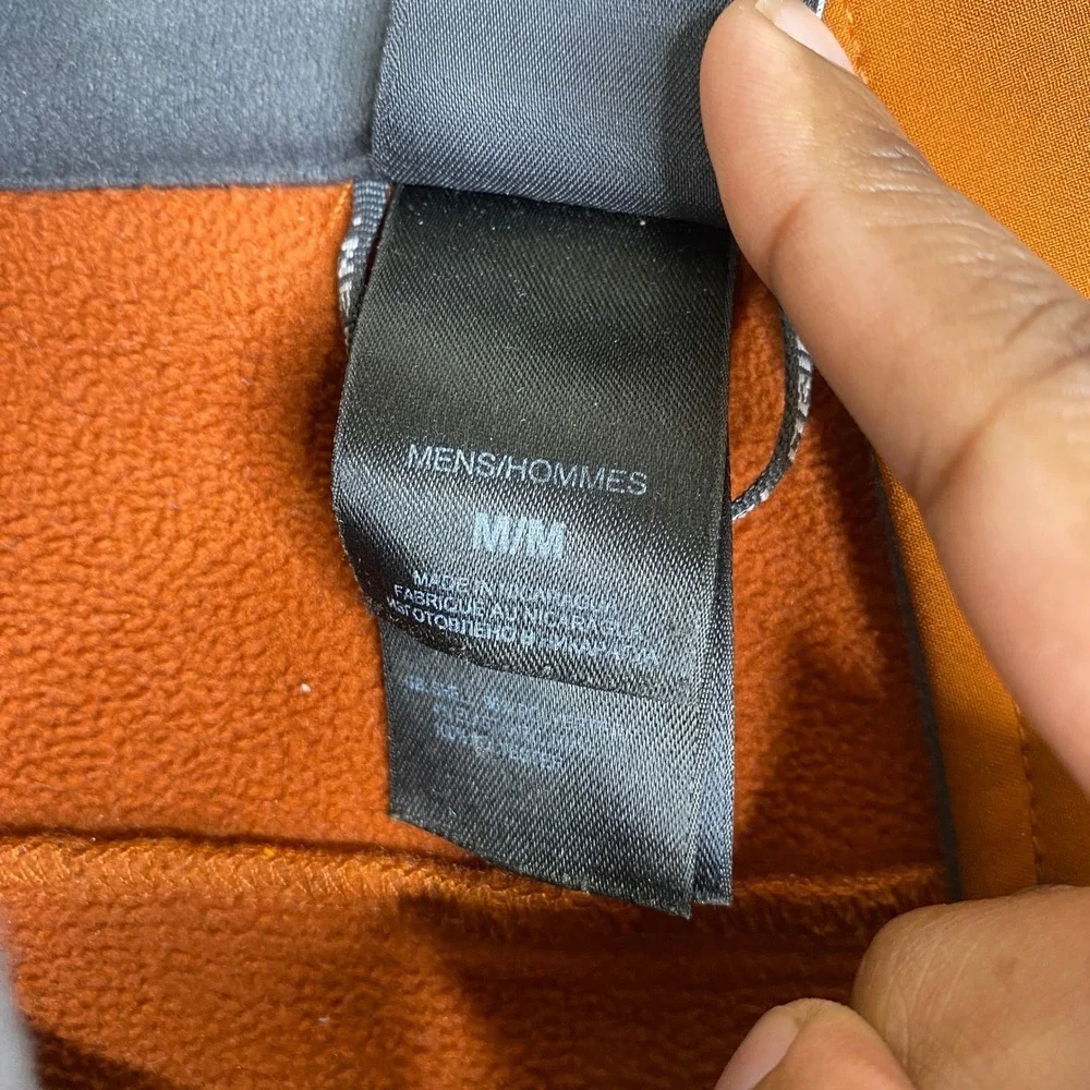 The North Face Mens Apex Bionic Softshell Jacket Orange Two Tone Full Zip Medium